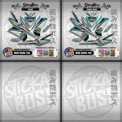 MIO SOUL 115 INDO DECALS ( BOM RANGSIT )【WITH FREEBIES】