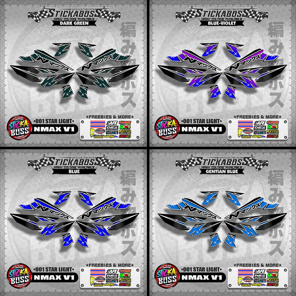 NMAX V1 STICKER DECALS ( 001 STAR LIGHT )【WITH FREEBIES】