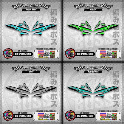 MIO SPORTY / SMILE INDO STICKER DECALS ( A6 VARIASI )【WITH FREEBIES】