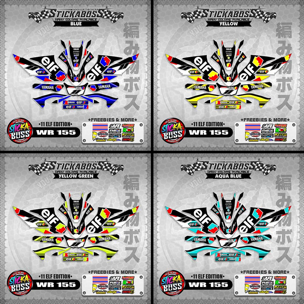WR 155 STICKER DECALS ( 11 ELF EDITION )【WITH FREEBIES】
