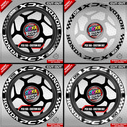 PCX 160 MAG STICKER SET ( 2 MAGS ) - CUSTOM 007 | VINYL WATERPROOF CUT-OUT DECALS