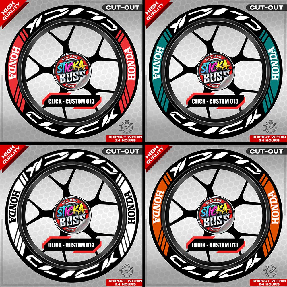 CLICK 125 / 150 / 160 MAG STICKER SET  ( 2 MAGS ) - CUSTOM 013 | VINYL WATERPROOF CUT-OUT DECALS