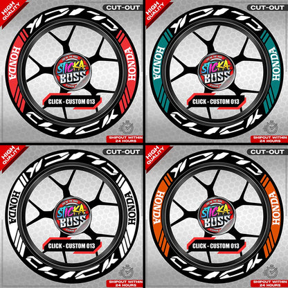 CLICK 125 / 150 / 160 MAG STICKER SET  ( 2 MAGS ) - CUSTOM 013 | VINYL WATERPROOF CUT-OUT DECALS