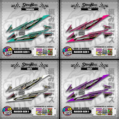 RAIDER GEN 1 DECALS ( WAVE 125 INSPIRED )【WITH FREEBIES】