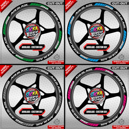AIRBLADE 150 MAG STICKER SET ( 2 MAGS ) - CUSTOM 001 | VINYL WATERPROOF CUT-OUT DECALS