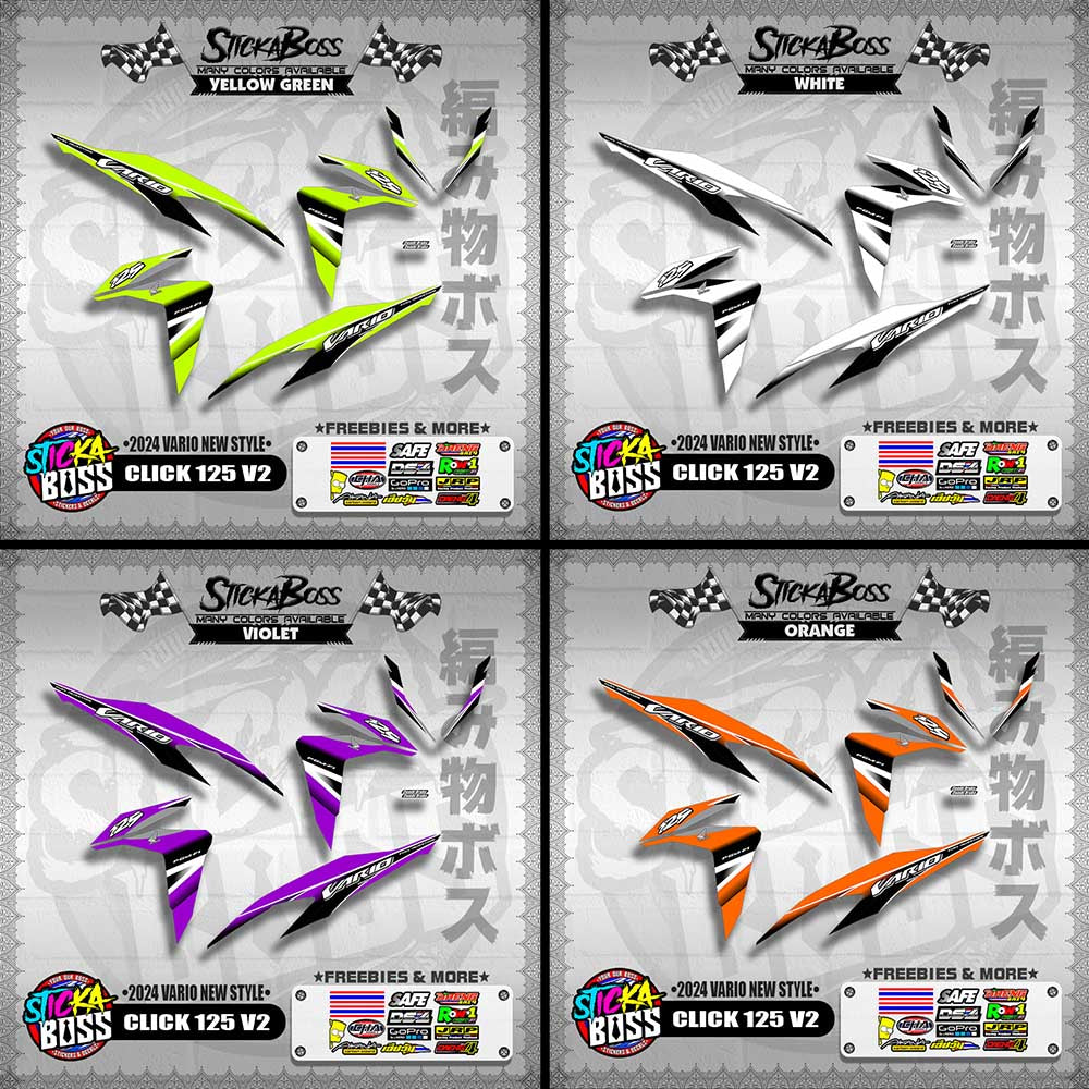 CLICK 125 V2 DECALS ( 2024 VARIO NEW STYLE )【WITH FREEBIES】