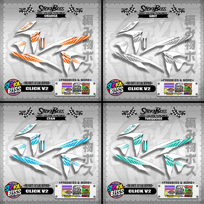 CLICK V2 DECALS ( FOR WHITE SKYLINE INSPIRED )【WITH FREEBIES】