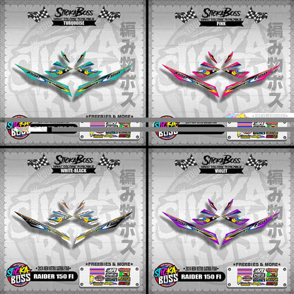 RAIDER 150 FI DECALS ( 2024 NEW RETRO SATRIA F150 )【WITH FREEBIES】
