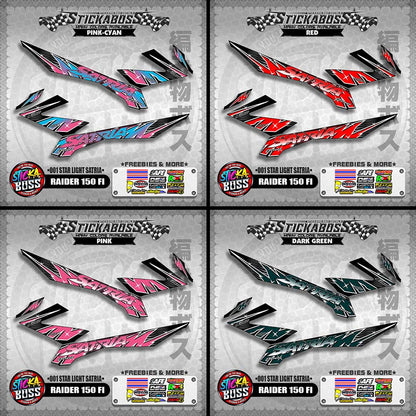 RAIDER 150 FI STICKER DECALS ( 001 START LIGHT SATRIA )【WITH FREEBIES】