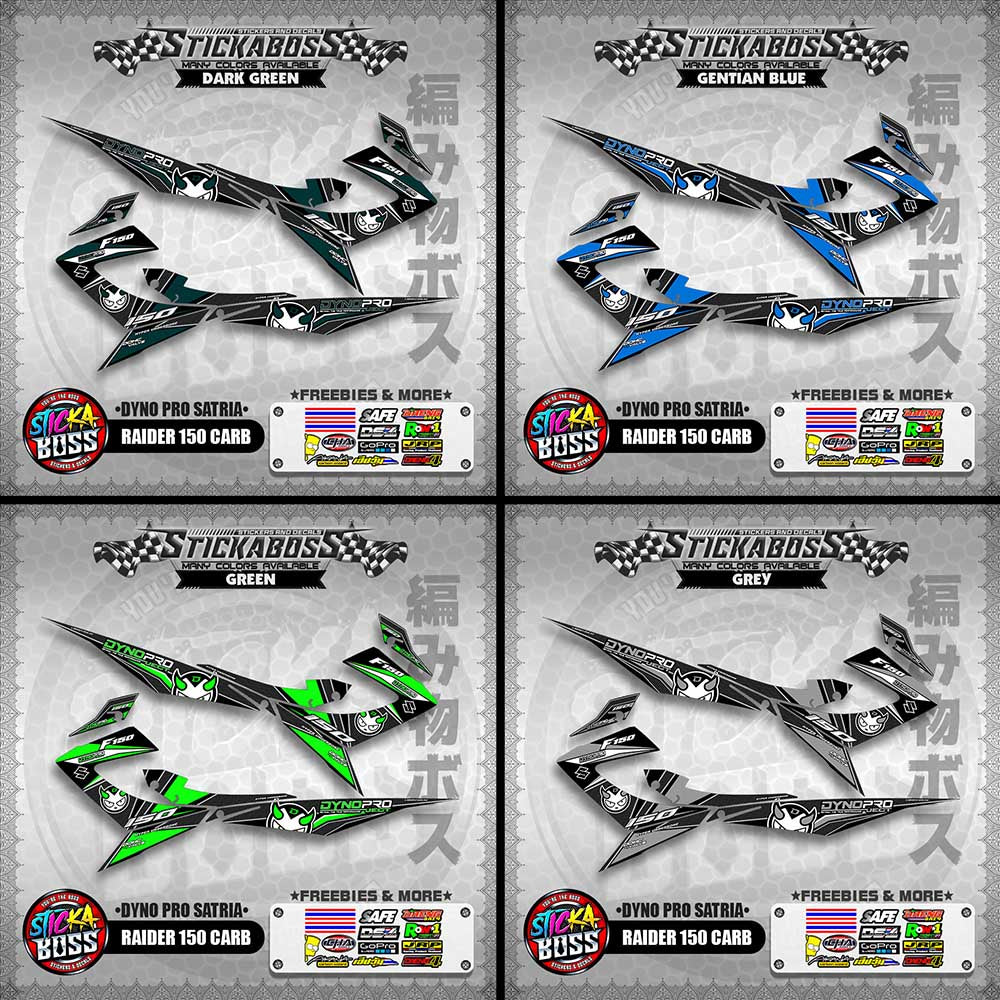 RAIDER 150 CARB STICKER DECALS ( DYNO PRO SATRIA )【WITH FREEBIES】