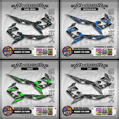 RAIDER 150 CARB STICKER DECALS ( DYNO PRO SATRIA )【WITH FREEBIES】