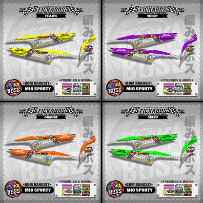 MIO SPORTY INDO STICKER DECALS ( BOM RANGSIT )【WITH FREEBIES】