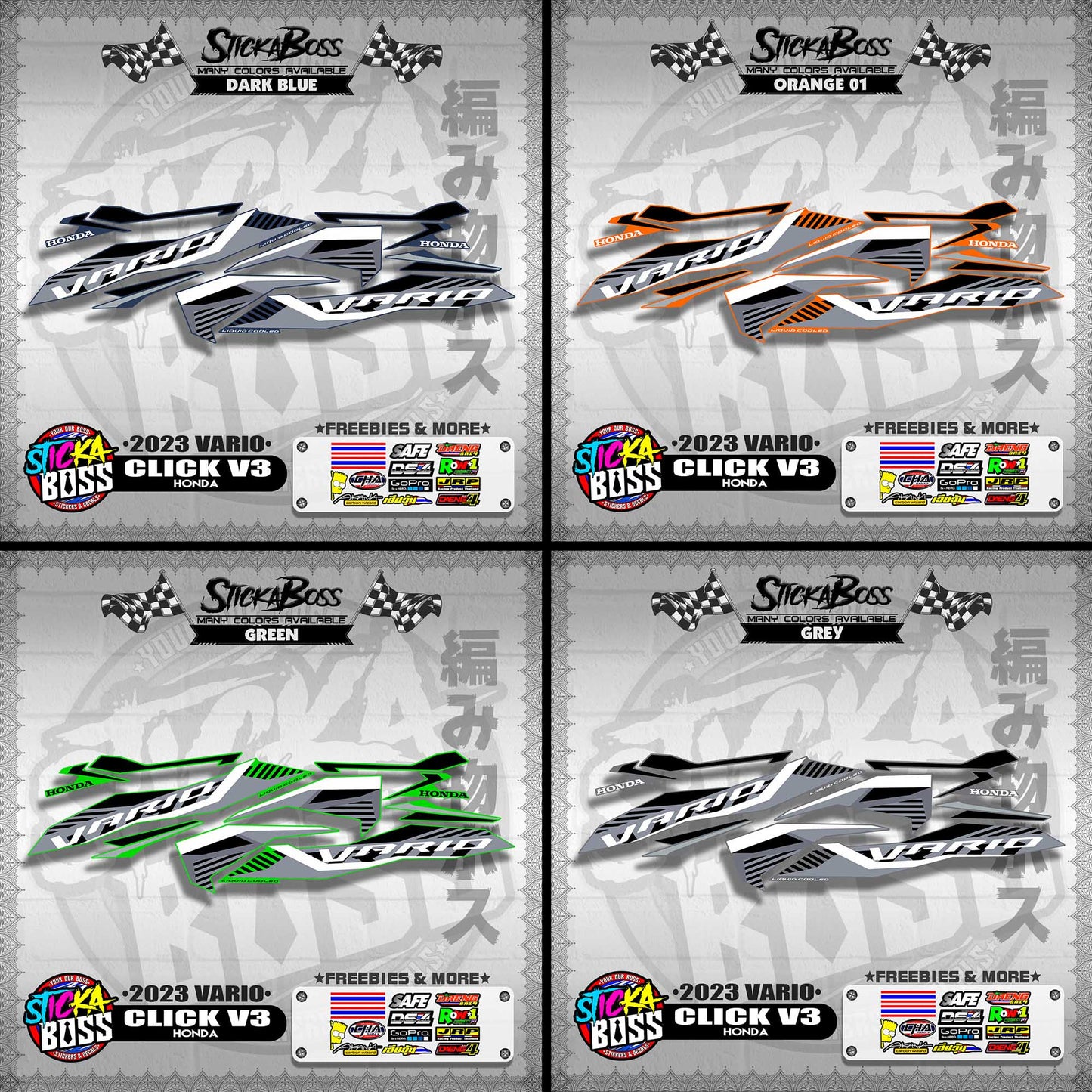 CLICK V3 STOCK DECALS ( 2023 VARIO )【WITH FREEBIES】