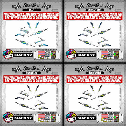 BEAT FI V2 DECALS ( TRANSPARENT NEW HOTWHEELS )【WITH FREEBIES】