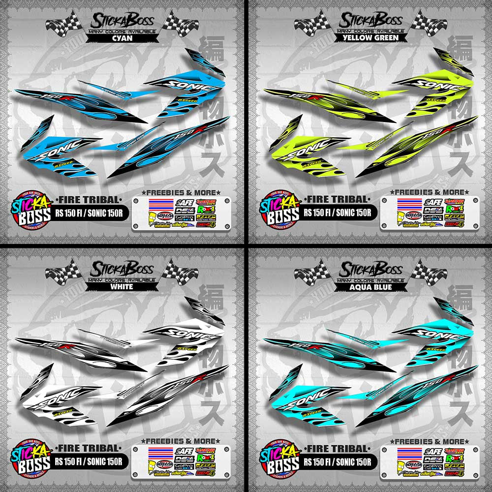 RS 150 FI / SONIC 150R DECALS ( FIRE TRIBAL )【WITH FREEBIES】