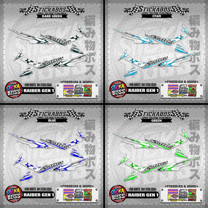 RAIDER GEN 1 MALAYSIAN STICKER DECALS ( FOR WHITE  001 STAR EDGE )【WITH FREEBIES】