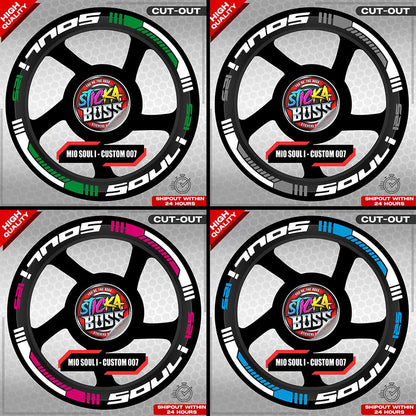 MIO SOUL I 125 MAG STICKER SET ( 2 MAGS ) - CUSTOM 007 | VINYL WATERPROOF CUT-OUT DECALS