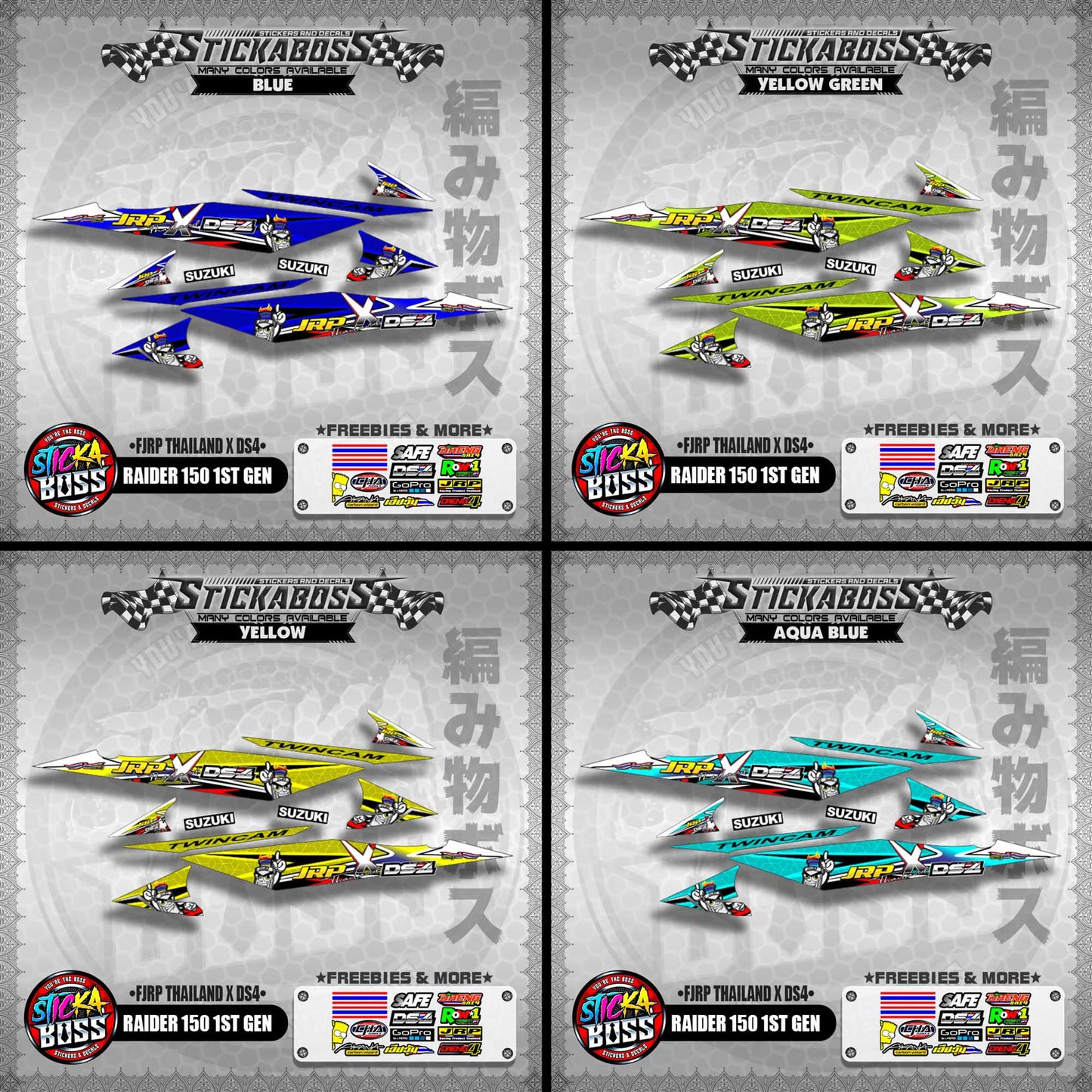 RAIDER 150 1ST GEN DECALS ( JRP THAILAND X DS4 )【WITH FREEBIES】