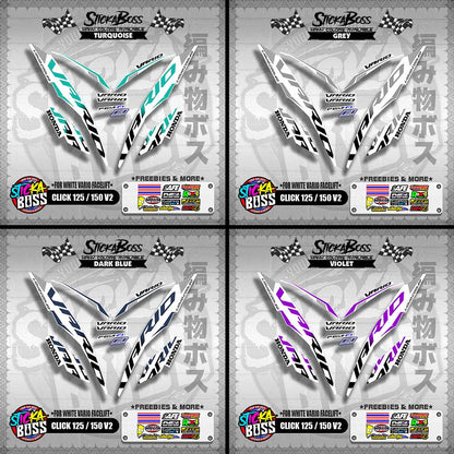 CLICK 125 / 150 V2 DECALS ( FOR WHITE VARIO FACELIFT )【WITH FREEBIES】