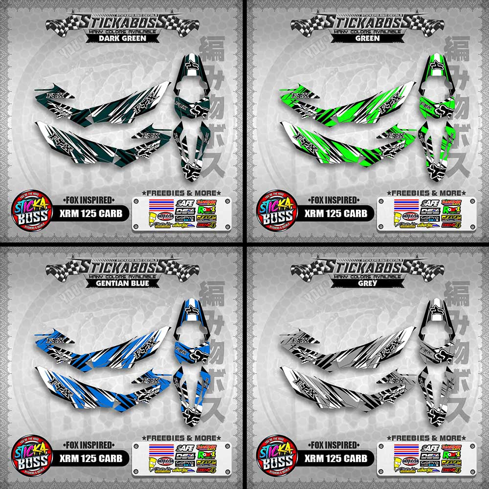 XRM 125 CARB STICKER FULL DECALS ( FOX INSPIRED )【WITH FREEBIES】