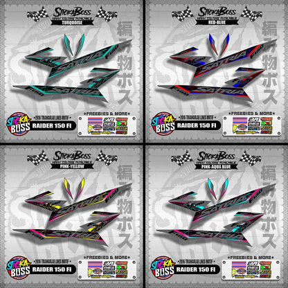 RAIDER 150 FI DECALS ( 2016 TRIANGULAR LINES MOTIF )【WITH FREEBIES】