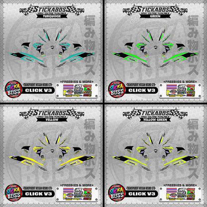 【PREMIUM UV PRINT】TRANSPARENT CLICK V3 STICKER DECALS ( NISSAN NISMO GTR )【WITH FREEBIES】