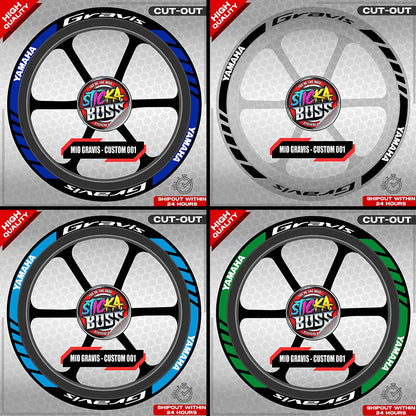 MIO GRAVIS MAG STICKER SET ( 2 MAGS ) - CUSTOM 001 | VINYL WATERPROOF CUT-OUT DECALS