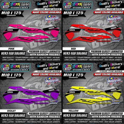 Mio i 125 Malaysian Decals ( Ver3 Ego Solariz )【WITH FREEBIES】Malaysia Concept