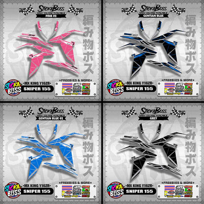 SNIPER 155 DECALS ( MX KING Y16ZR )【WITH FREEBIES】