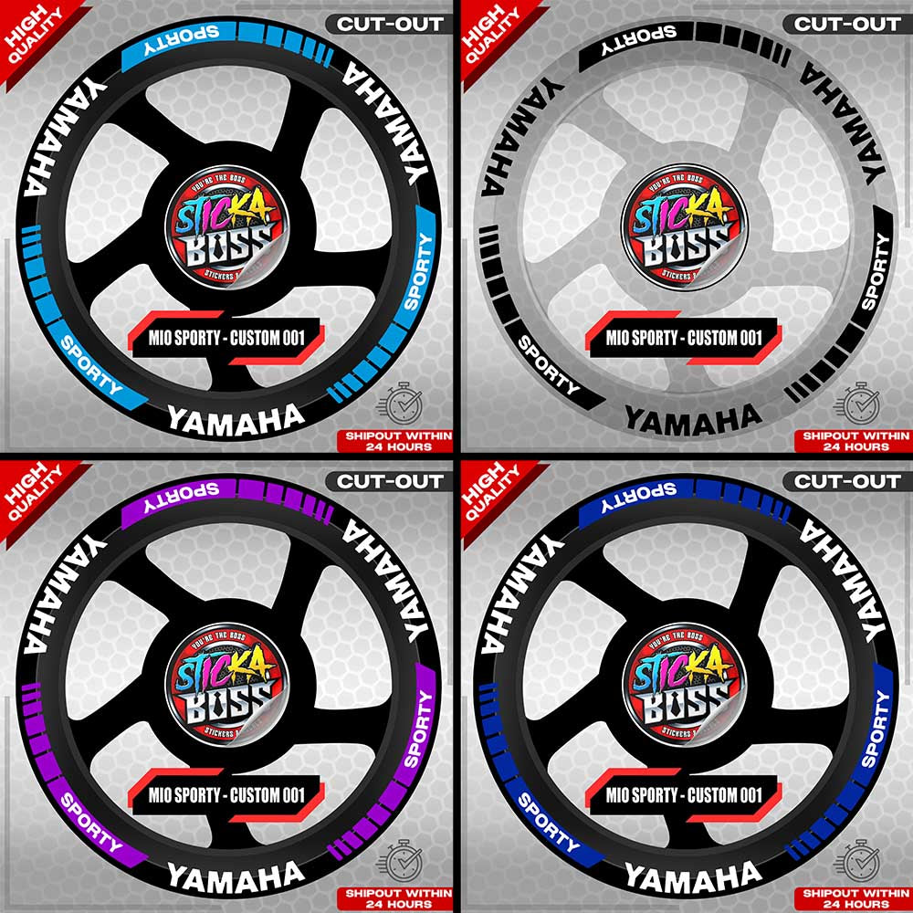 MIO SPORTY MAG STICKER SET ( 2 MAGS ) - CUSTOM 001 | VINYL WATERPROOF CUT-OUT DECALS
