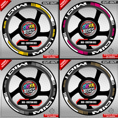 MIO I 125 MAG STICKER SET  ( 2 MAGS ) - CUSTOM 003 | VINYL WATERPROOF CUT-OUT DECALS