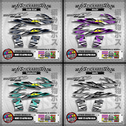 WAVE 125 ALPHA GILAS ( STOCK DECALS 01 )【WITH FREEBIES】