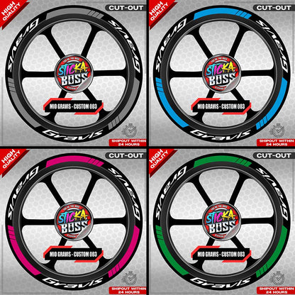 MIO GRAVIS MAG STICKER SET ( 2 MAGS ) - CUSTOM 003 | VINYL WATERPROOF CUT-OUT DECALS