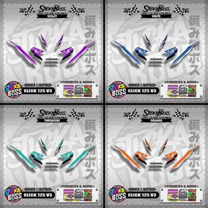 CLICK 125 V3 DECALS ( WINNER X INSPIRED )【WITH FREEBIES】