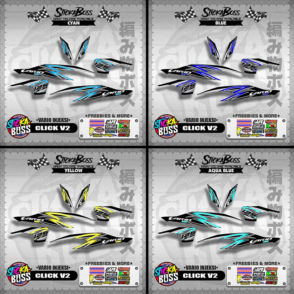 CLICK V2 DECALS ( VARIO INJEKSI )【WITH FREEBIES】