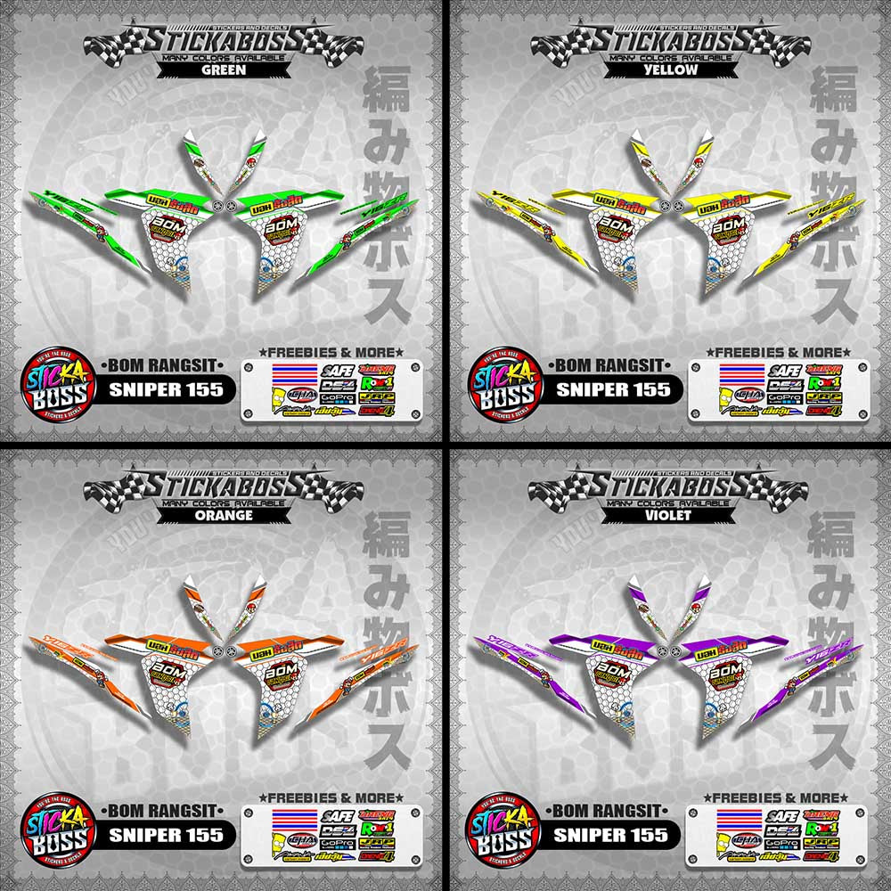 SNIPER 155 INDO DECALS ( BOM RANGSIT )【WITH FREEBIES】
