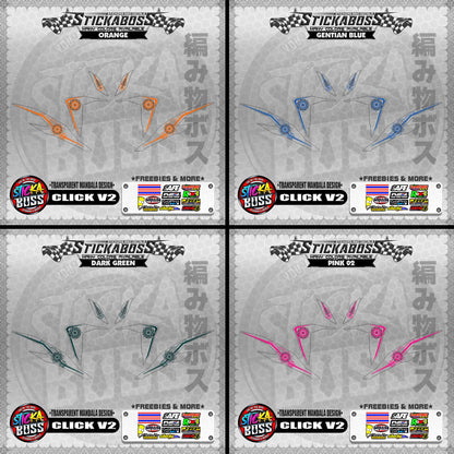 【PREMIUM UV PRINT】TRANSPARENT CLICK V2 DECALS ( MANDALA DESIGN )【WITH FREEBIES】