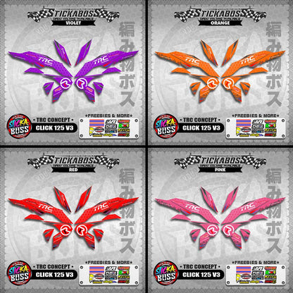 CLICK 125 V3 DECALS ( TRC CONCEPT )【WITH FREEBIES】