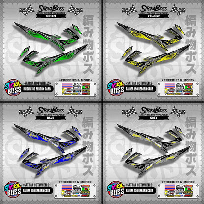 RAIDER 150 REBORN CARB DECALS ( SATRIA HOTWHEELS )【WITH FREEBIES】