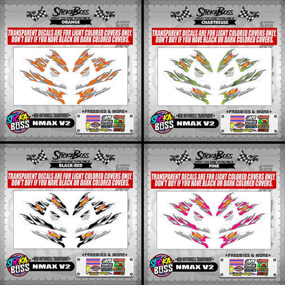 NMAX V2 DECALS ( NEW HOTWHEELS TRANSPARENT )【WITH FREEBIES】