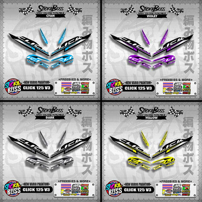CLICK 125 V3 DECALS ( NEW VARIO PHANTOM )【WITH FREEBIES】