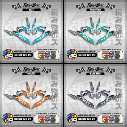 CLICK 125 V3 DECALS ( FOR WHITE VARIO LINES 2024 )【WITH FREEBIES】