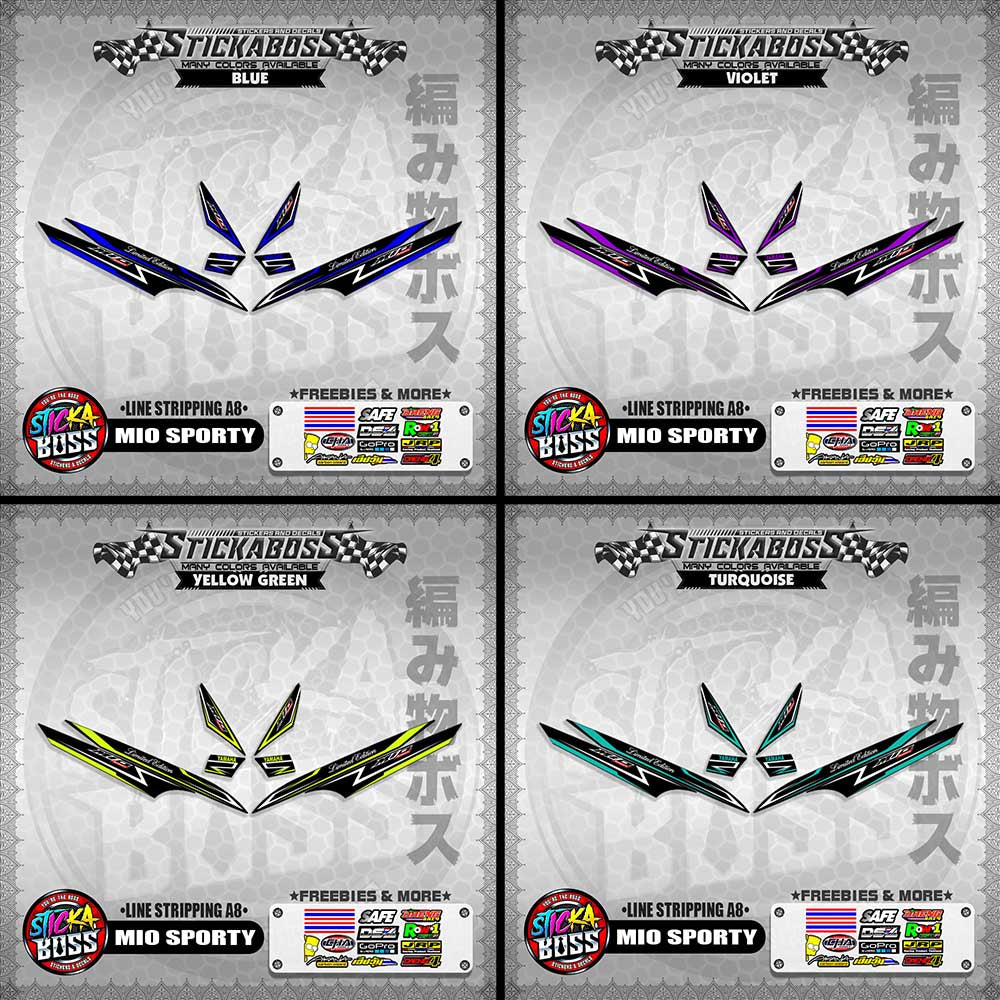 MIO SPORTY INDO STICKER DECALS (LINE STRIPPING A8)【WITH FREEBIES】