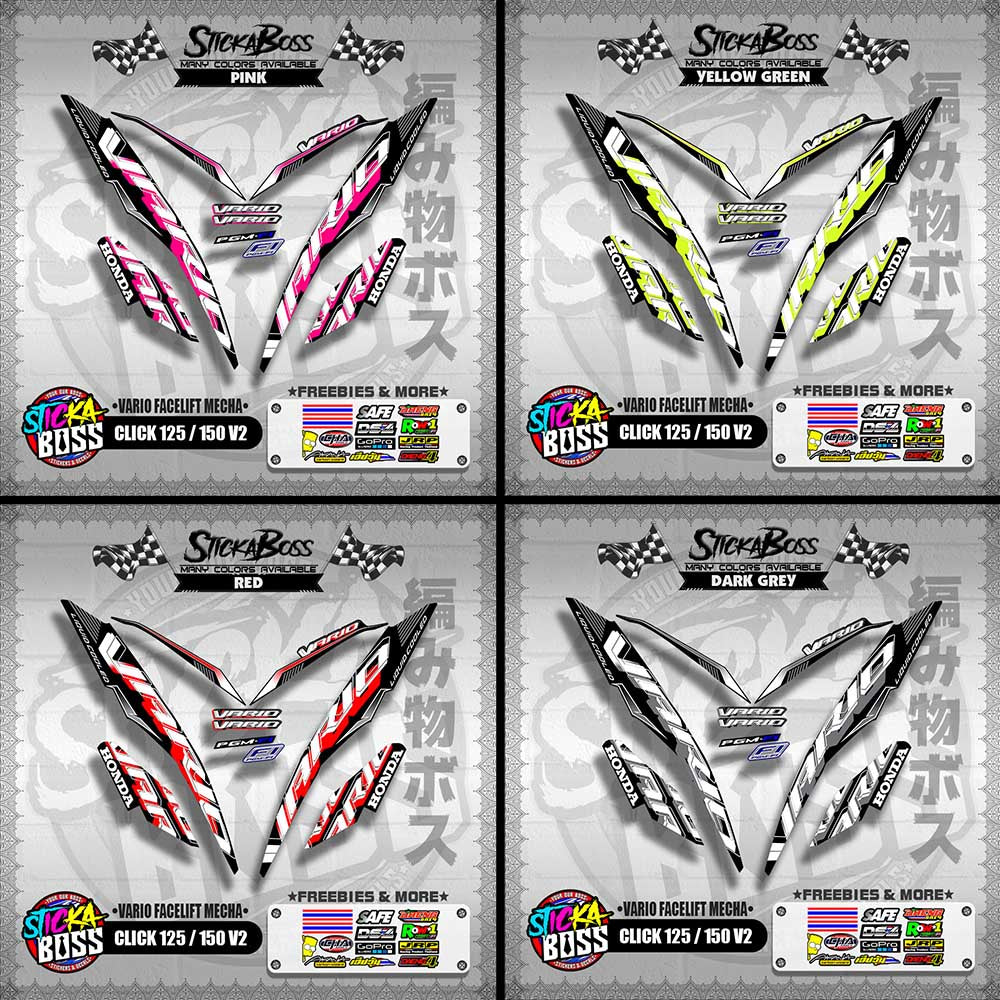 CLICK 125 / 150 V2 DECALS ( VARIO FACELIFT MECHA )【WITH FREEBIES】