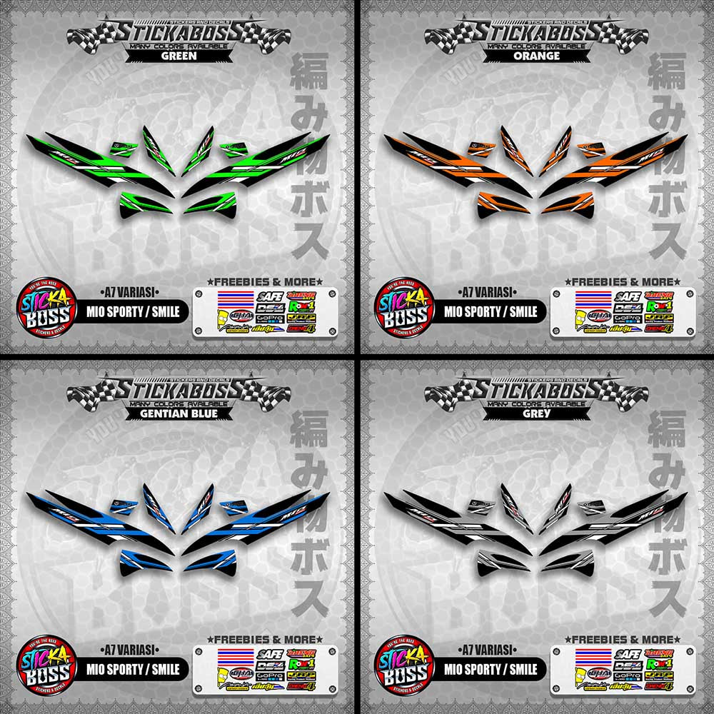 MIO SPORTY / SMILE INDO STICKER DECALS ( A7 VARIASI ) 【WITH FREEBIES】