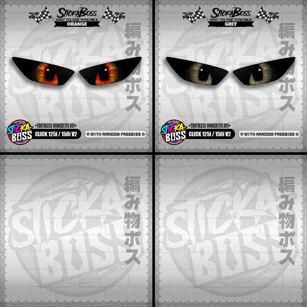 CLICK 125i / 150i V2 ( TOOTHLESS WINKER EYE 001 ) TRANSPARENT【WITH FREEBIES】