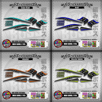 MIO SOUL I 115 STICKER DECALS ( MX KING ULTIMO )【WITH FREEBIES】