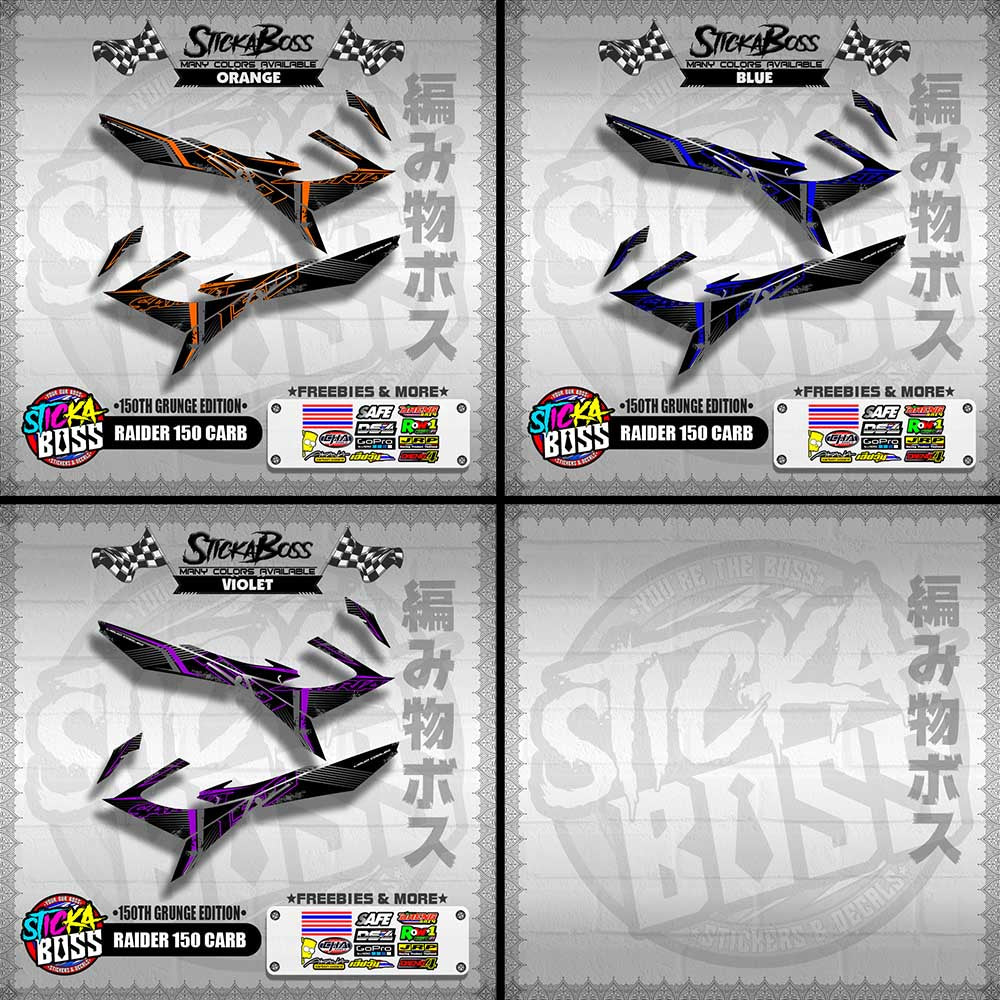 RAIDER 150 CARB DECALS ( 150TH GRUNGE EDITION )【WITH FREEBIES】