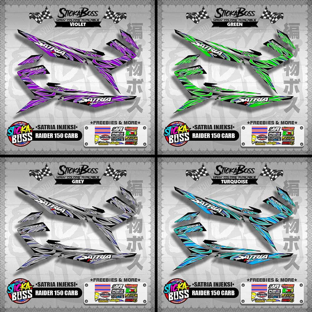 RAIDER 150 CARB DECALS ( SATRIA INJEKSI )【WITH FREEBIES】