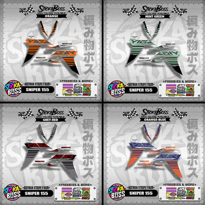SNIPER 155 DECALS ( BATMAN STRIPE Y16ZR )【WITH FREEBIES】